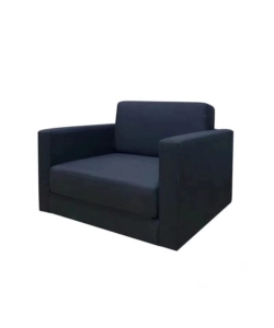 POLTRONA "PRINCE" 2 IN 1 TESSUTO NERO TRASFORMABILE IN LETTO, 71X84X50 CM